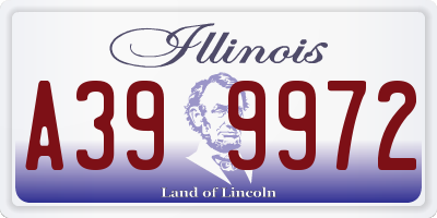 IL license plate A399972