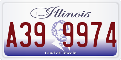 IL license plate A399974