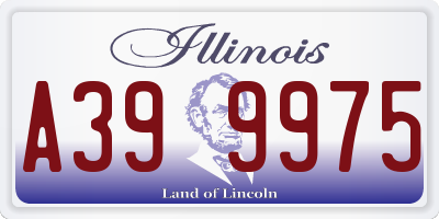 IL license plate A399975