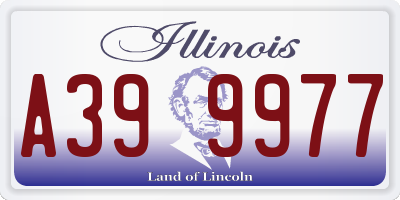 IL license plate A399977