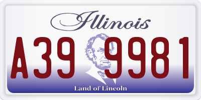 IL license plate A399981