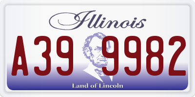 IL license plate A399982
