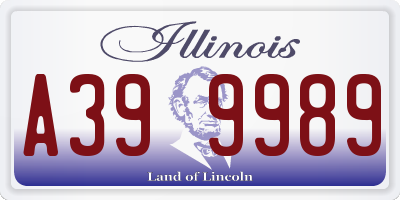 IL license plate A399989