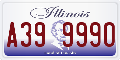 IL license plate A399990