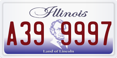 IL license plate A399997