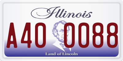 IL license plate A400088