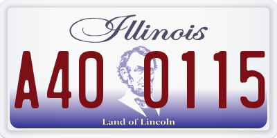IL license plate A400115
