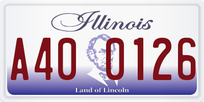 IL license plate A400126