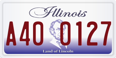 IL license plate A400127