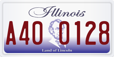 IL license plate A400128