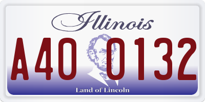 IL license plate A400132