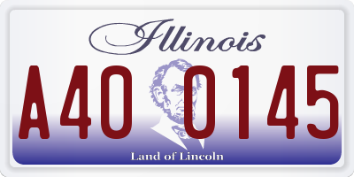 IL license plate A400145