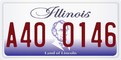 IL license plate A400146