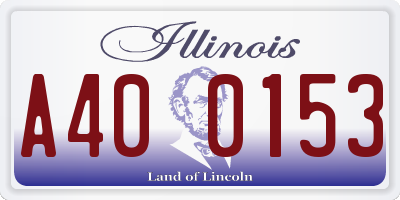 IL license plate A400153