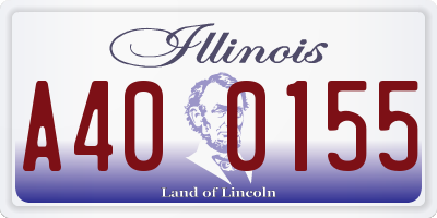 IL license plate A400155