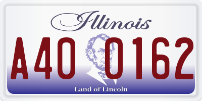 IL license plate A400162