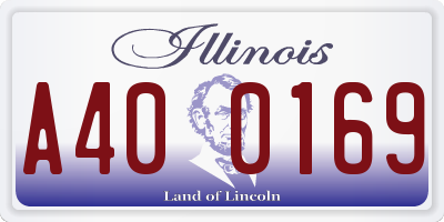 IL license plate A400169