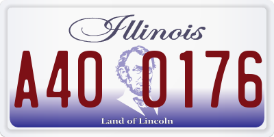 IL license plate A400176