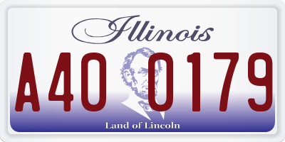 IL license plate A400179