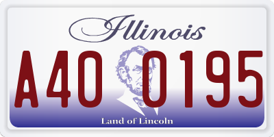 IL license plate A400195