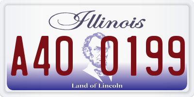 IL license plate A400199