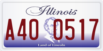 IL license plate A400517