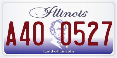 IL license plate A400527