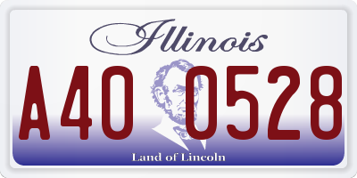 IL license plate A400528