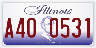 IL license plate A400531