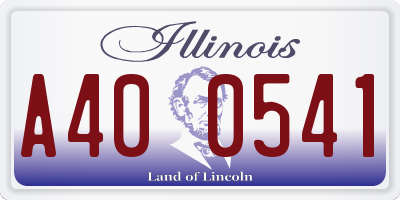 IL license plate A400541