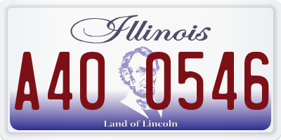 IL license plate A400546