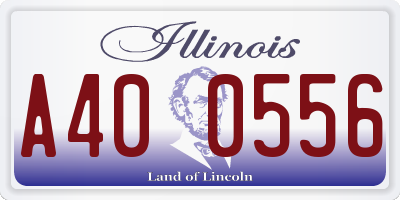 IL license plate A400556