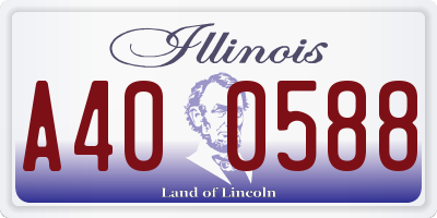 IL license plate A400588