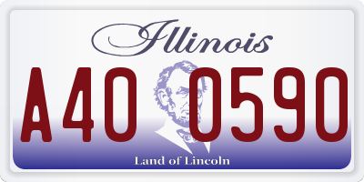 IL license plate A400590