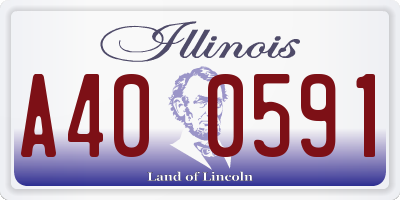IL license plate A400591