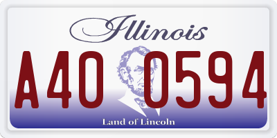 IL license plate A400594