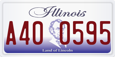 IL license plate A400595