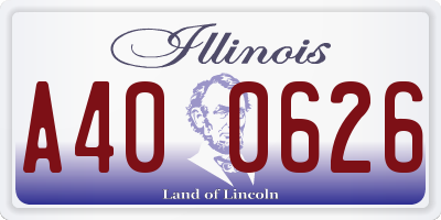 IL license plate A400626