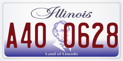 IL license plate A400628