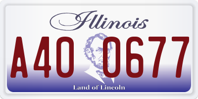 IL license plate A400677