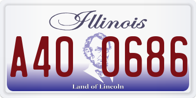 IL license plate A400686