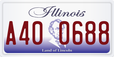 IL license plate A400688