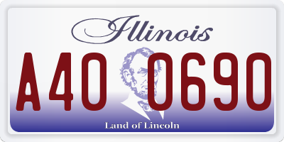 IL license plate A400690