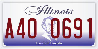 IL license plate A400691