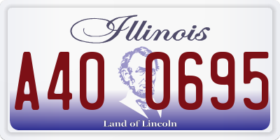 IL license plate A400695