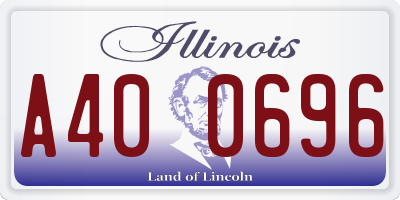 IL license plate A400696