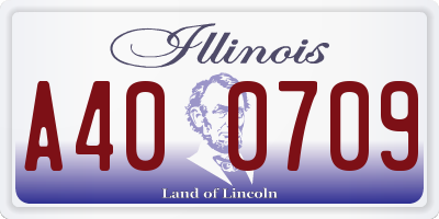 IL license plate A400709