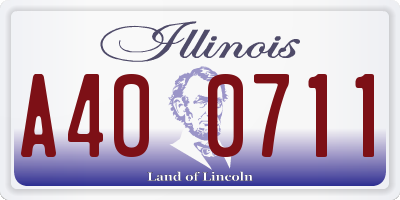 IL license plate A400711