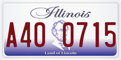 IL license plate A400715