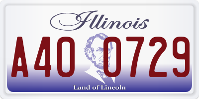 IL license plate A400729